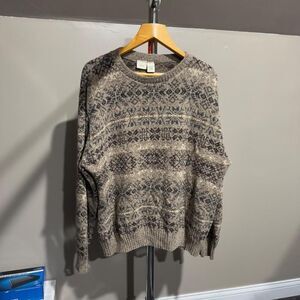 Vintage Brown & Beige Falls Creek Knit Sweater